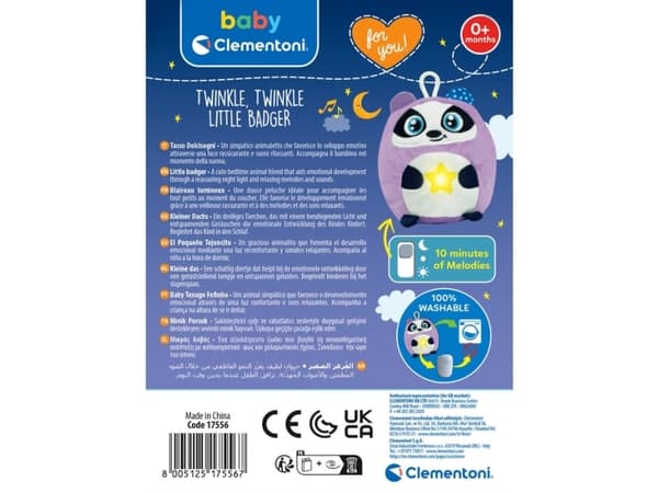 Clementoni Disney Baby 17556, Grävling, 0 År, Låter, LR44, Batterier medföljer
