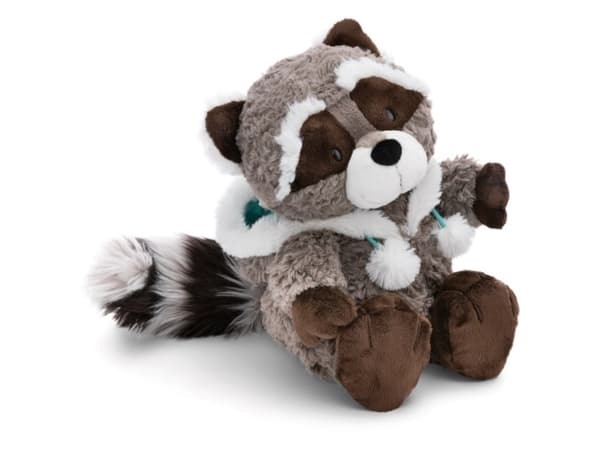 NICI 61288 Plysj maskot Lenno vaskebjørn 35cm GRØNN