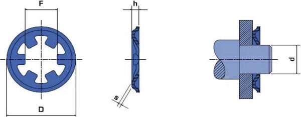 Reely Sulakerengas Sopii akselin halkaisijalle: 2 mm 20 kpl