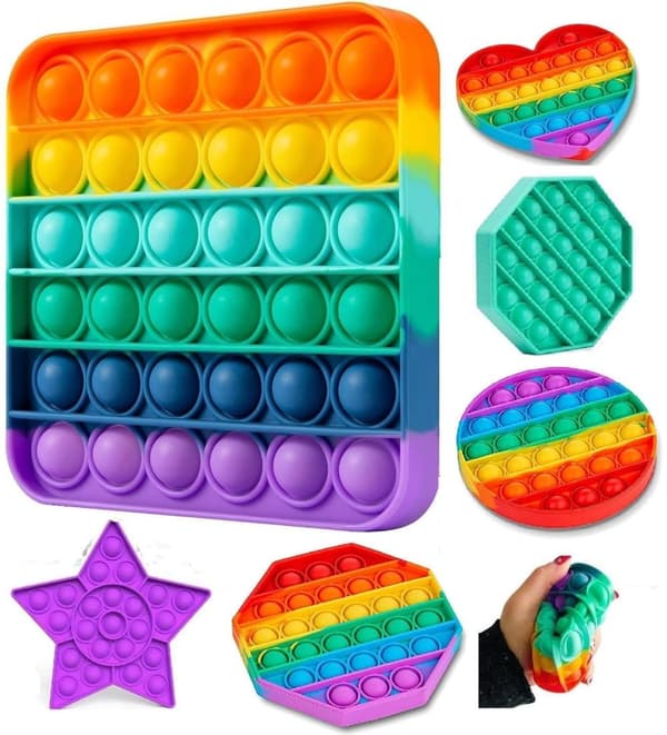 4-Pack. 3st Pop it , 1st Fidget Spinner Leksak