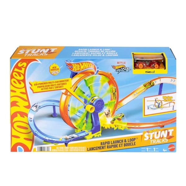 Hot Wheels Stunt Tracks Rapid Launch & Loop - (965-2503)