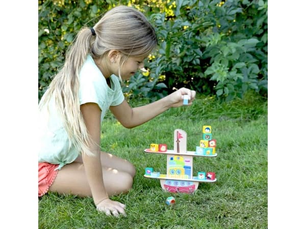 SES Creative Wooden balance boat, Balansespill, 3 år