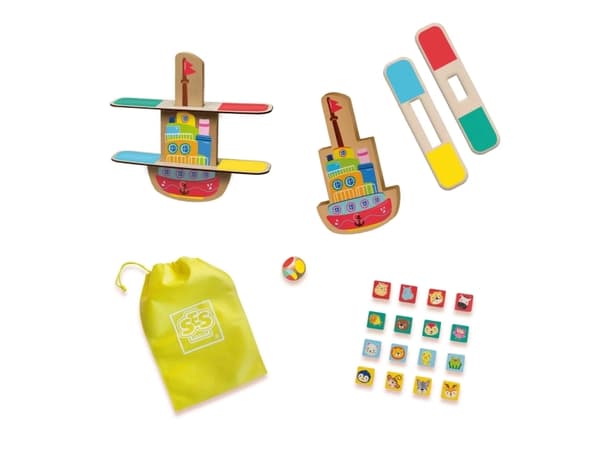 SES Creative Wooden balance boat, Balansespill, 3 år