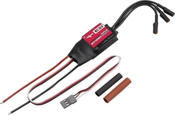 Reely Sky-Series 20A harjaton nopeudensäädin RC-lentokoneen kuormituskapasiteetti (max): 25 A