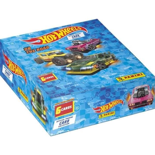 Tarrarasia - PANINI - Hot Wheels TC - 24 taskua - 1 rajoitetun erän kortti - 144 tarraa