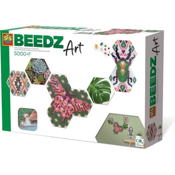 SES CREATIVE - Beedz Art - Botaniska hexagonplattor