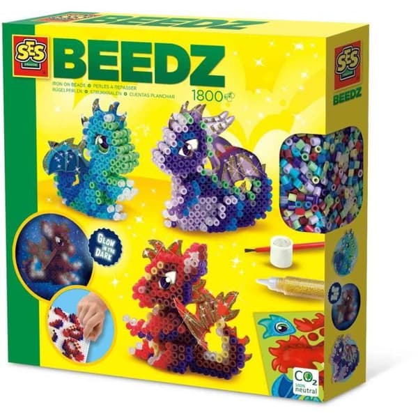 Strygeperler - Drager - SES CREATIVE - Lav 3 typer drager i 3D.
