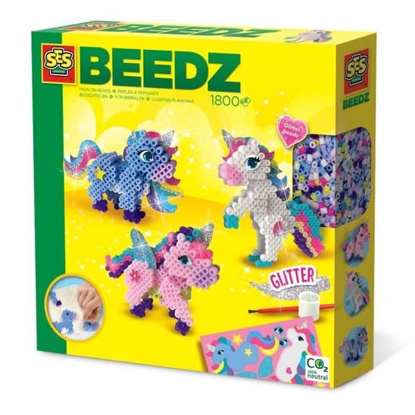 Strygeperler - Enhjørninger - SES CREATIVE - Lav smukke 3D enhjørninger.