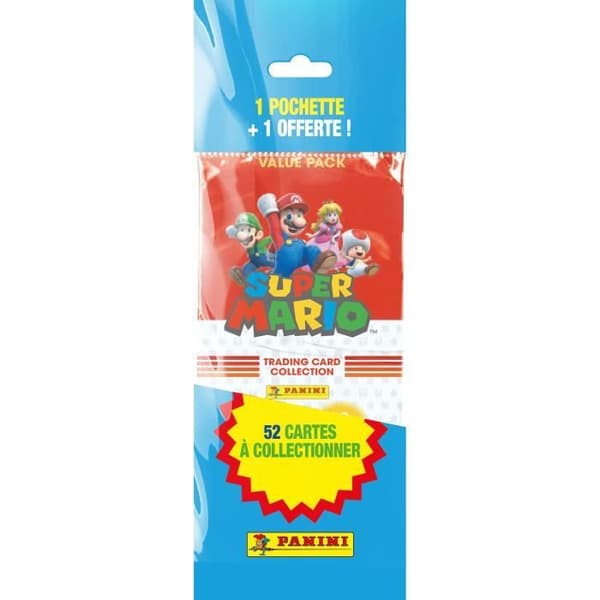 Paksu paketti - PANINI - SUPER MARIO - 2 taskua - 52 korttia