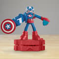 Miniatyrbild 3 av 6: Play-Doh Captain America, Stamper Shield-set med flexibel figur, tillbehör och modelleringsmassa, från 4 år, Marvel