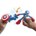 Miniatyrbild 5 av 6: Play-Doh Captain America, Stamper Shield-set med flexibel figur, tillbehör och modelleringsmassa, från 4 år, Marvel
