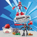 Miniatyrbild 4 av 6: Play-Doh Spider-Man, Slash Attack-set med 2 flexibla figurer, 7 tillbehör och modellera, från 4 år, Marvel