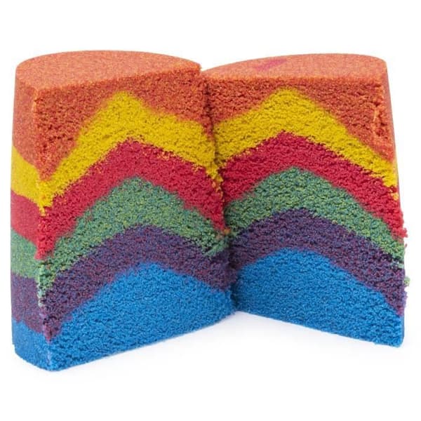KINETISK SAND - REGNBÅGSBOX 390 G + 6 tillbehör - 6053691 - Magisk sand att modellera - Leksak 3 år, Slumpmässig modell