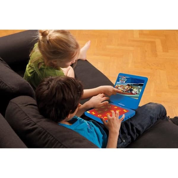 Paw Patrol bärbar DVD-spelare för barn - LEXIBOOK - 7” LCD-skärm - uppladdningsbart batteri