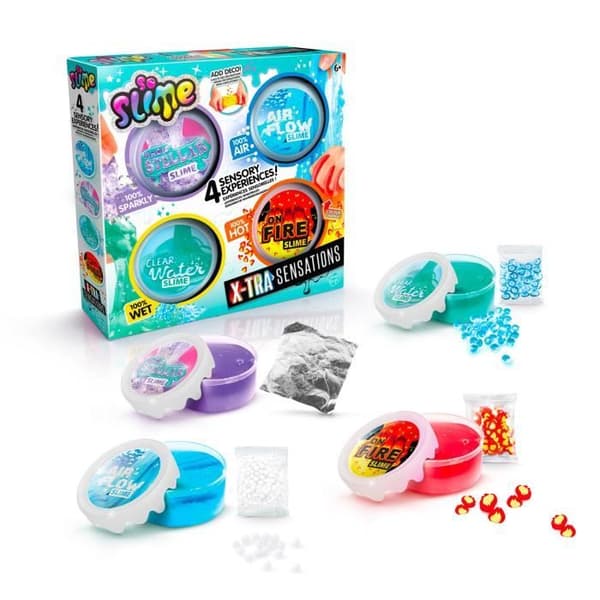 Canal Toys - SO SLIME DIY - Xtra Sensation Multipack - Med 4 sensationsslimes och dekorationer - SSC 308