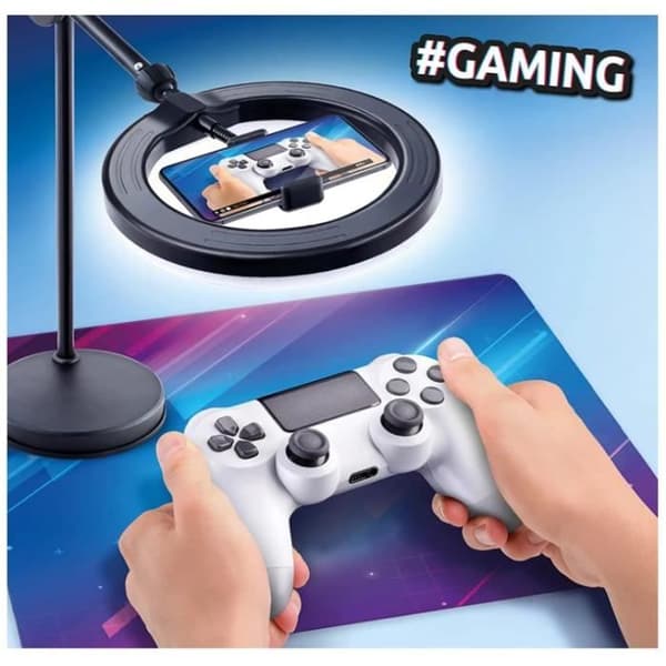 Canal Toys - 2-i-1 Videostudio med Flerfärgad LED-ljusring. Dubbelfunktionsstativ - Studio Creator - INF027