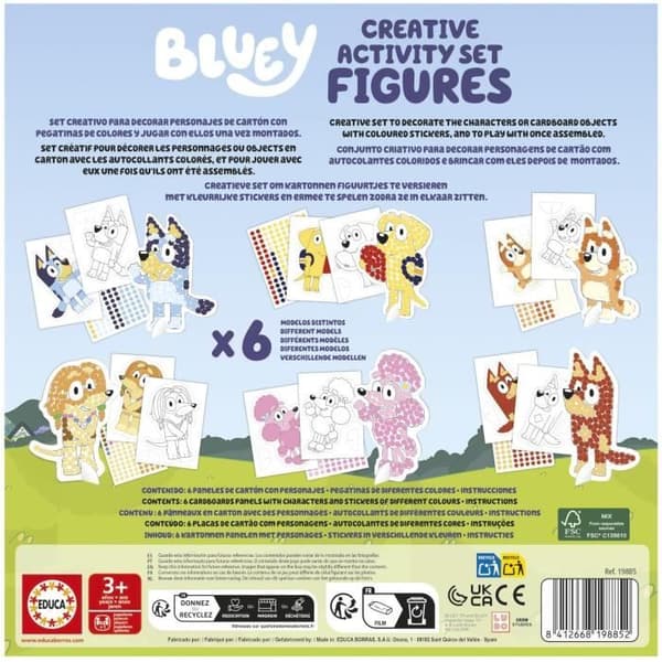 Luova aktiviteettisetti - EDUCA - Bluey-luova aktiviteettisetti – 3D