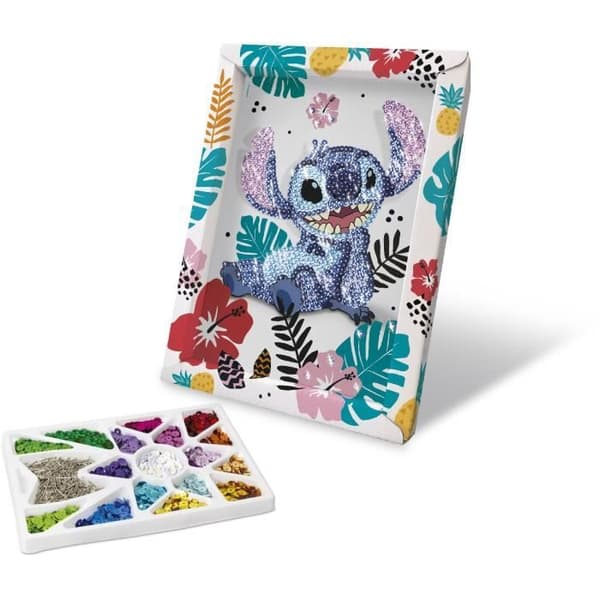 STITCH-paljettikokoelma, luova peli, Disney Stitch -setti, 7-vuotiaille ja sitä vanhemmille, LANSAY