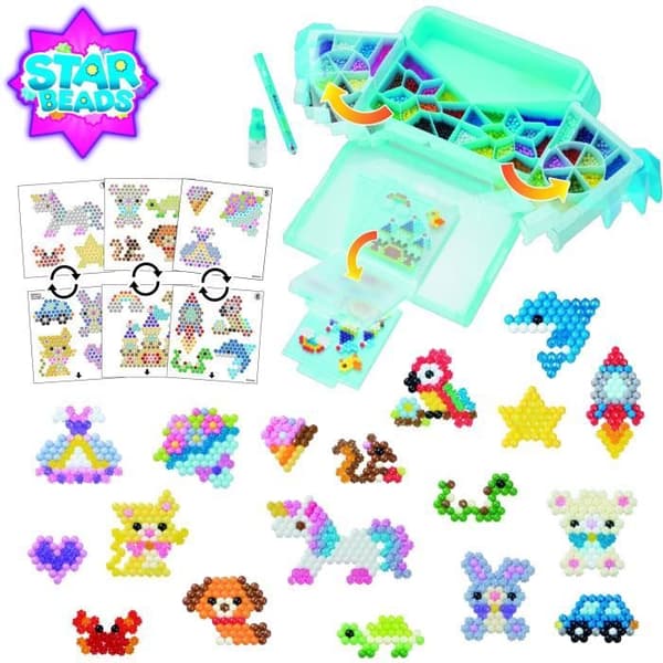 Leksak - AQUABEADS - Min stora kreativa verkstad - Pärlor som monteras med vatten - Flerfärgad/Blå
