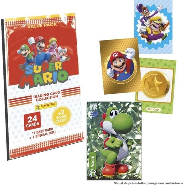 Kortspil - PANINI - Super Mario-samlekort - Samling af 252 kort, herunder 18 guld- og 18 sølvkort