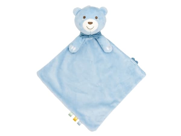 Pehmoinen nalle huovan kanssa 47x40 MAXI DOUDOU sininen Chicco