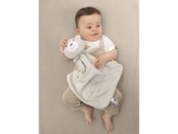 Plysj bamse med pledd 47x40 MAXI DOUDOU beige Chicco