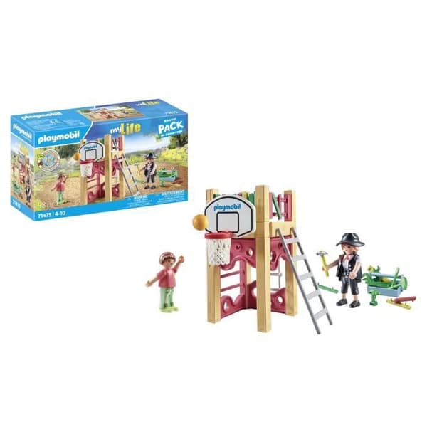 PLAYMOBIL 71475 Tømrer med Legetårn - Mit Liv - 58 dele - Kreativ rolleleg