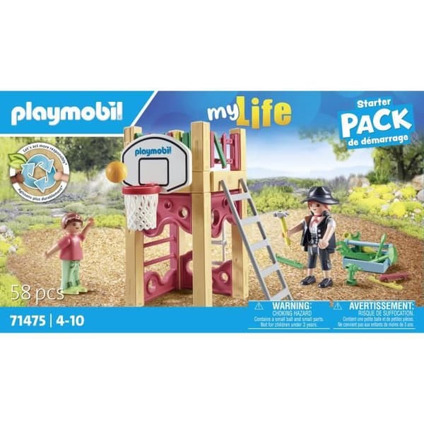 PLAYMOBIL 71475 Tømrer med Legetårn - Mit Liv - 58 dele - Kreativ rolleleg
