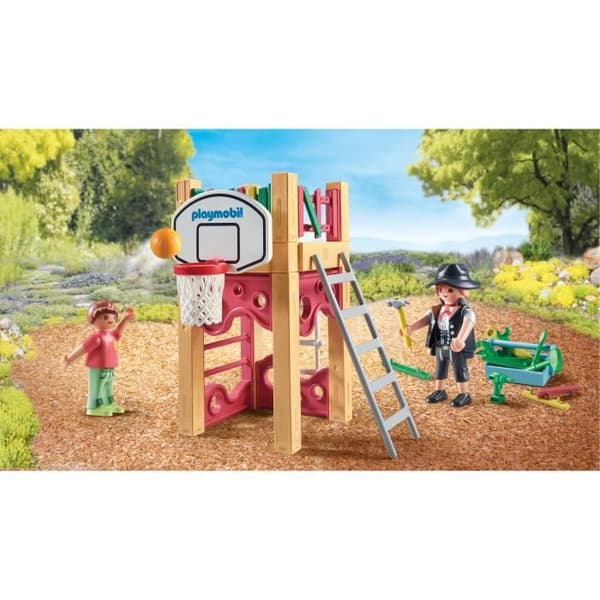 PLAYMOBIL 71475 Tømrer med Legetårn - Mit Liv - 58 dele - Kreativ rolleleg