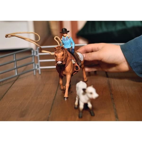 SCHLEICH Sæt - Cowboy Team og deres Lassoer - 42577 - Farm World Series