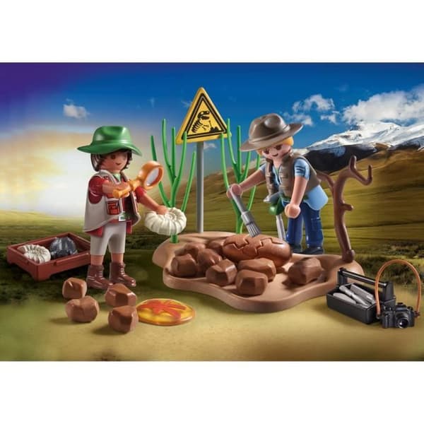 PLAYMOBIL 71805 Forskere og palæontologisk sted med fossiler, Mit liv, Dinosaurer, 41 dele, Fra 4 år