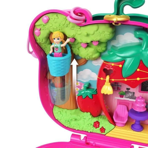 Polly Pocket Jordbærbjørn Legesæt og Figurer, Rejselegetøj HRD35