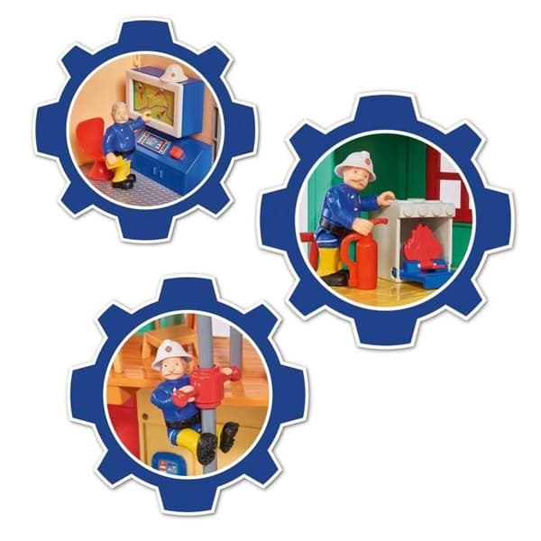 Brandmand Sam Pontypandy Smoby Brandstation med 1 figur - Legetøj til børn fra 3 år