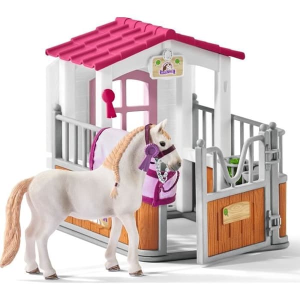 Æske med Lusitano-hoppe, Schleich-æske med 12 elementer inklusive 1 Schleich-hest, æske med figurer til børn på 5 år