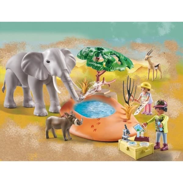 PLAYMOBIL 71294 Upptäcktsresande med savanndjur, Wiltopia, med 1 elefant och djur, från 4 år