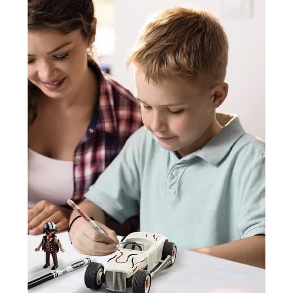 PLAYMOBIL Color 71376 Racerbil, Skab nye historier i dine farver, 20 dele, Fra 5 år