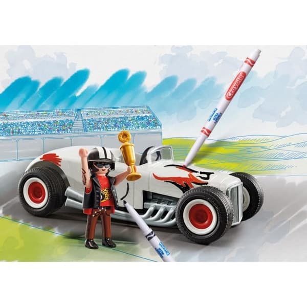 PLAYMOBIL Color 71376 Racerbil, Skab nye historier i dine farver, 20 dele, Fra 5 år