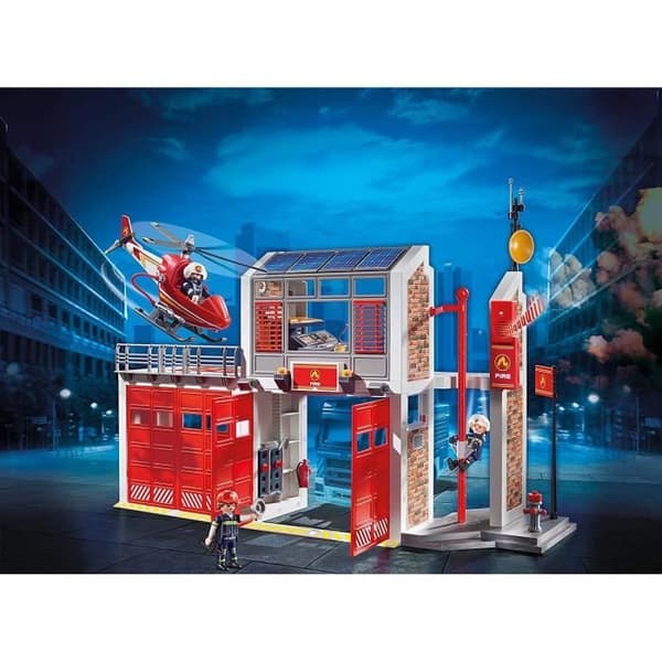 PLAYMOBIL 9462 Brandstation med helikopter, City Action, Blandad, För barn från 4 år