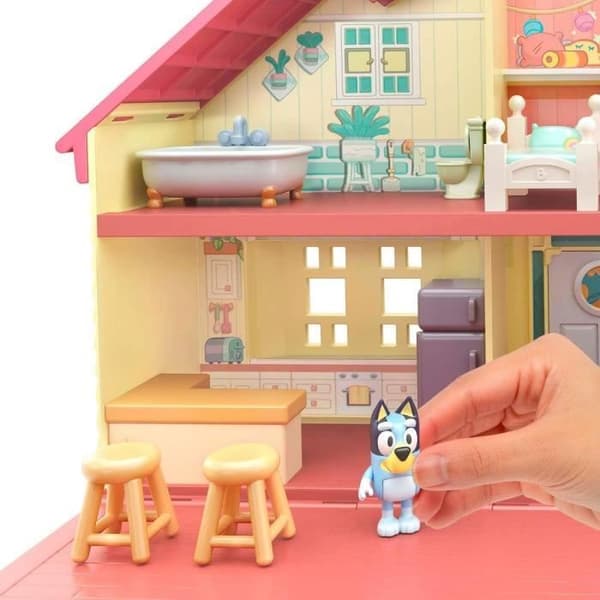 Bluey, Blueys hus, figur og hus, miniatureunivers, Moose Toys