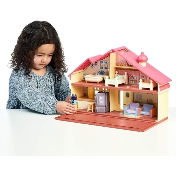 Bluey, Blueys hus, figur og hus, miniatureunivers, Moose Toys