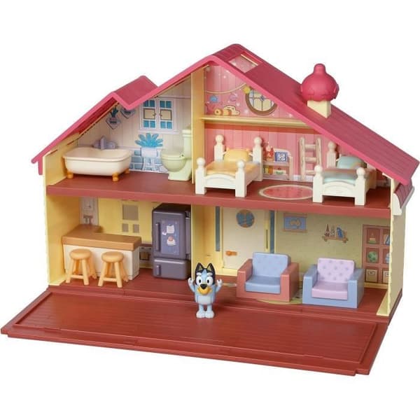 Bluey, Blueys hus, figur og hus, miniatureunivers, Moose Toys