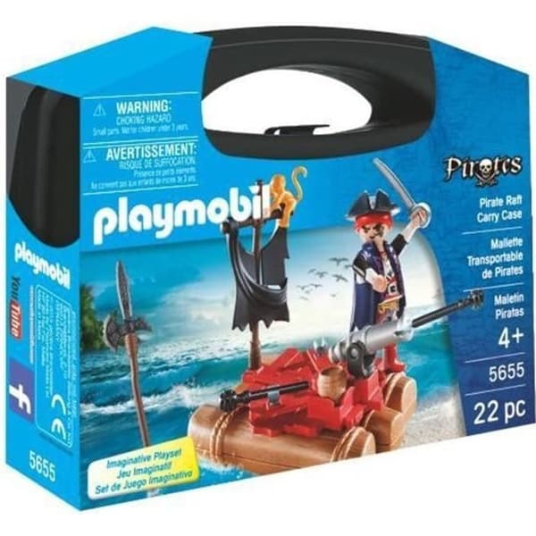 PLAYMOBIL - Piratkuffert - Dreng - Kanon og projektiler - 22 dele - Fra 4 år