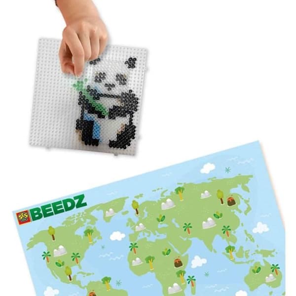 Strygeperler - Verdens dyr - SES CREATIVE - Lav forskellige dyr med 3500 perler og instruktioner.