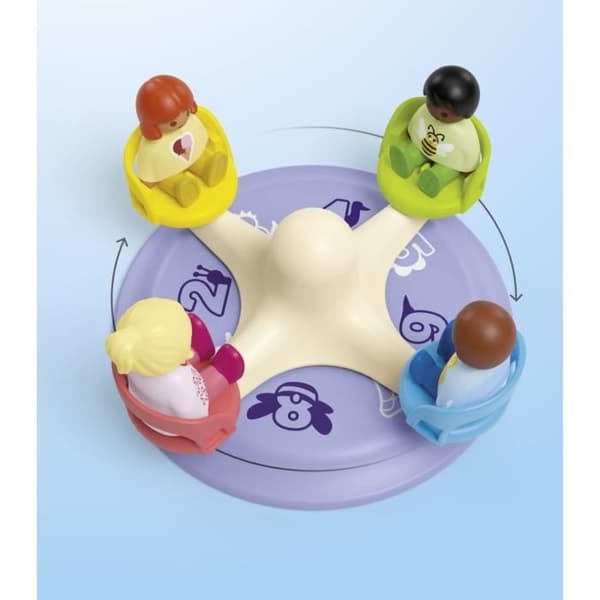 PLAYMOBIL Junior 71701 Lapset ja hyrkki, Sisältää neljä hahmoa ja hyrkin, 1-vuotiaasta alkaen