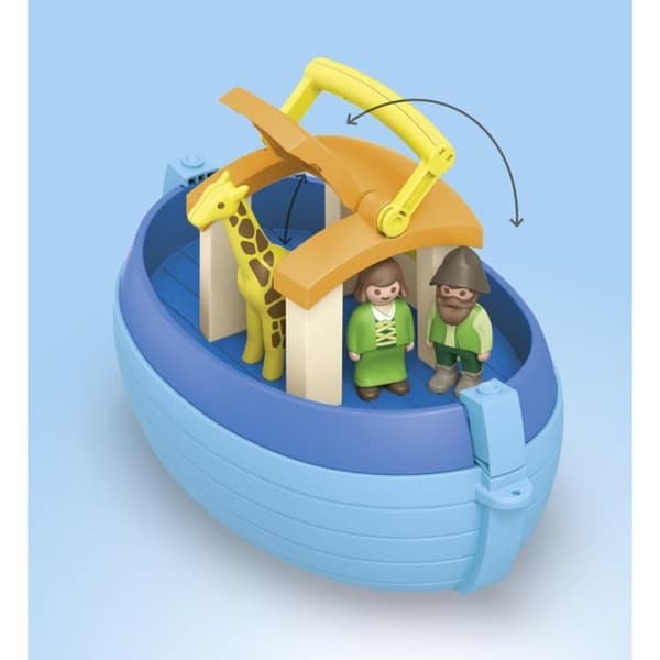PLAYMOBIL Junior 71681 Noahs Ark, 15 dele, Inkluderer en flydende båd og dyr, Alder 1+