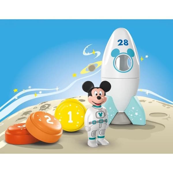 PLAYMOBIL Junior 71771 Mickey astronaut med sin raket, Disney, 5 dele, Fra 12 måneder