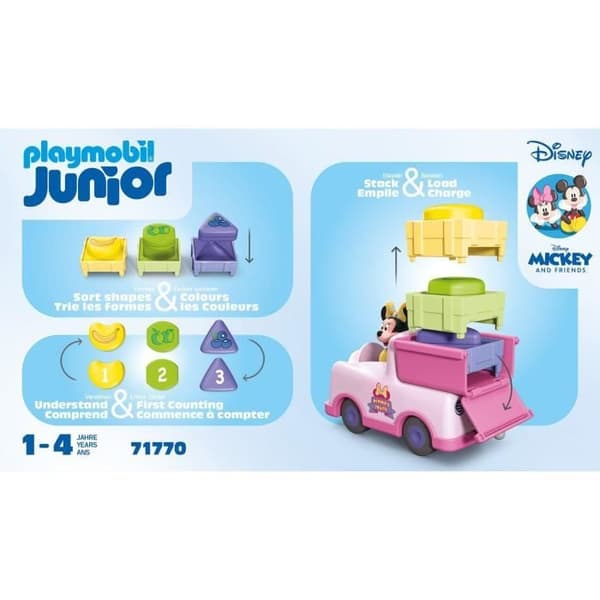 PLAYMOBIL Junior 71770 Minnie med frugtvogn, Disney, 8 dele, Fra 12 måneder