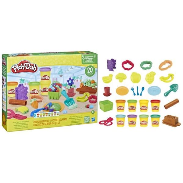 Play-Doh My Little Garden, muovailuvahasarja kukkien ja hedelmien kasvattamiseen tarvikkeineen, ikä 3+