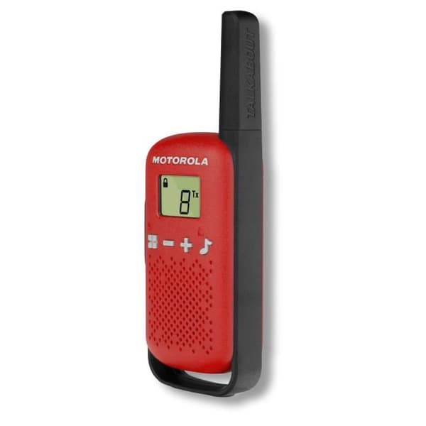 Motorola Röd T42 Walkie-talkie - 4 km räckvidd - 16 kanaler - LCD-skärm