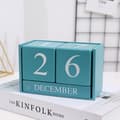 Miniatyrbillede 4 af 4: INF Trækalender Evigvarende Skrivebordsdekoration Blå